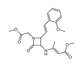 1-AZETIDINEACETIC ACID, 3-[[(1Z)-3-METHOXY-1-METHYL-3-OXO-1-PROPENYL]AMINO]-2-[(1E)-2-(2-METHOXYPHENYL)ETHENYL]-4-OXO-METHYL ESTER Structure