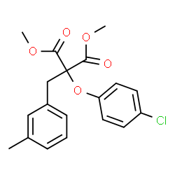 DIMETHYL 2-(4-CHLOROPHENOXY)-2-(3-METHYLBENZYL)MALONATE Structure