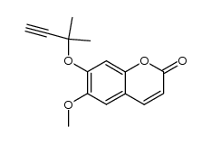 7-(1,1-dimethyl-prop-2-ynyloxy)-6-methoxy-chromen-2-one Structure