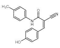 2-cyano-3-(4-hydroxyphenyl)-N-(4-methylphenyl)prop-2-enamide Structure