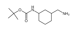 tert-butyl (3-(aminomethyl)cyclohexyl)carbamate结构式