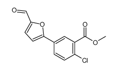 2-CHLORO-5-(5-FORMYL-FURAN-2-YL)BENZOIC ACID METHYL ESTER结构式