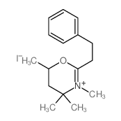 3,4,4,6-tetramethyl-2-phenethyl-1-oxa-3-azoniacyclohex-2-ene structure