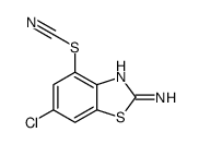 (2-amino-6-chloro-1,3-benzothiazol-4-yl) thiocyanate结构式