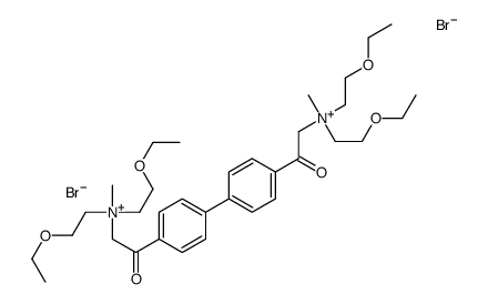 4,4'-Bis(N,N-di(2-ethoxyethyl)-N,N-dimethylammonioacetyl)biphenyl结构式