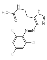 N-[2-[5-[(2,4,6-trichlorophenyl)hydrazinylidene]imidazol-4-yl]ethyl]acetamide结构式
