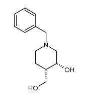 (±)-cis-1-benzyl-4-(hydroxymethyl)piperidin-3-ol结构式
