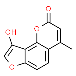 2H-Furo[2,3-h]-1-benzopyran-2-one, 9-hydroxy-4-methyl- (9CI) picture
