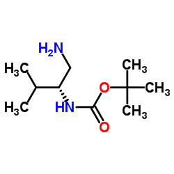 2-Methyl-2-propanyl [(2R)-1-amino-3-methyl-2-butanyl]carbamate Structure