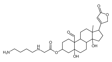 N-(4'-Amino-n-butyl)-3-aminoacetylstrophanthidin Structure