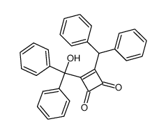 3-benzhydryl-4-(hydroxydiphenylmethyl)cyclobut-3-ene-1,2-dione结构式