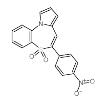 Pyrrolo[2,1-d][1,5]benzothiazepine,6-(4-nitrophenyl)-, 5,5-dioxide Structure