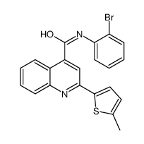 N-(2-bromophenyl)-2-(5-methylthiophen-2-yl)quinoline-4-carboxamide Structure