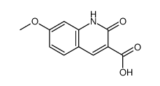 7-methoxyquinolin-2(1H)-one-3-carboxylic acid结构式