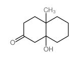 2 (1H)-Naphthalenone, octahydro-8a.alpha.-hydroxy-4a.alpha.-methyl-结构式