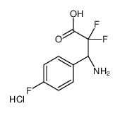 3-amino-2,2-difluoro-3-(4-fluorophenyl)propanoic acid,hydrochloride结构式