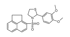 3-(1,2-Dihydro-3-acenaphthylenylsulfonyl)-2-(3,4-dimethoxyphenyl) -1,3-thiazolidine结构式