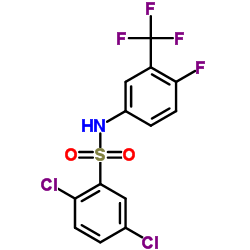 2,5-Dichloro-N-[4-fluoro-3-(trifluoromethyl)phenyl]benzenesulfonamide Structure