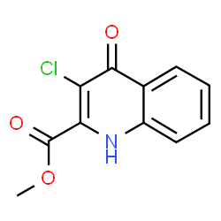 2-Quinolinecarboxylic acid,3-chloro-4-hydroxy-,methyl ester Structure