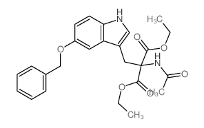 Propanedioic acid,2-(acetylamino)-2-[[5-(phenylmethoxy)-1H-indol-3-yl]methyl]-, 1,3-diethyl ester Structure