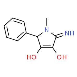 2,5-Dihydro-2-imino-1-methyl-5-phenyl-1H-pyrrole-3,4-diol结构式