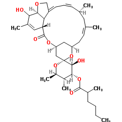 (6R,22R,23S,25R)-5-O-Demethyl-28-deoxy-6,28-epoxy-22-hydroxy-25-methyl-23-[(2-methyl-1-oxohexyl)oxy]milbemycin B结构式