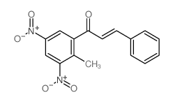 (E)-1-(2-methyl-3,5-dinitro-phenyl)-3-phenyl-prop-2-en-1-one结构式