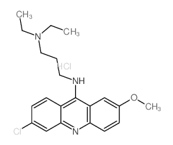 N-(6-chloro-2-methoxy-acridin-9-yl)-N,N-diethyl-propane-1,3-diamine结构式