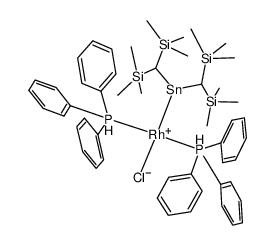 (bis[bis(trimethylsilyl)methyl]stannio)chlorobis(triphenylphosphine)rhodium Structure