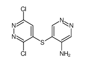 5-(3,6-dichloropyridazin-4-yl)sulfanylpyridazin-4-amine结构式
