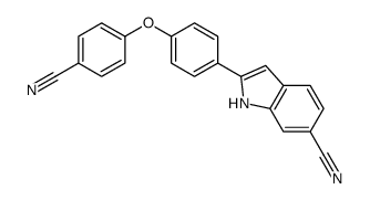 2-[4-(4-cyanophenoxy)phenyl]-1H-indole-6-carbonitrile Structure