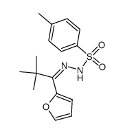 1-(2'-furyl)-2,2-dimethylpropan-1-one tosyl hydrazone结构式