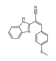 (E)-2-(1H-benzimidazol-2-yl)-3-(4-methylsulfanylphenyl)prop-2-enenitrile结构式