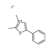 2,3-dimethyl-5-phenyl-1,3-thiazol-3-ium,iodide结构式