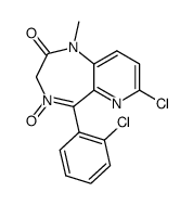 7-chloro-5-(2-chloro-phenyl)-1-methyl-4-oxy-1,3-dihydro-pyrido[3,2-e][1,4]diazepin-2-one Structure