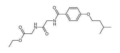 {2-[4-(3-Methyl-butoxy)-benzoylamino]-acetylamino}-acetic acid ethyl ester Structure