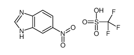 5-硝基-1H-苯并咪唑-3-鎓三氟甲磺酸盐结构式