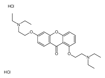 1,6-bis[2-(diethylamino)ethoxy]xanthen-9-one,dihydrochloride Structure