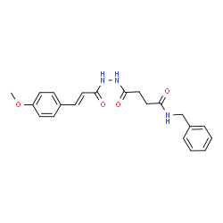 N-benzyl-4-{2-[3-(4-methoxyphenyl)acryloyl]hydrazino}-4-oxobutanamide structure