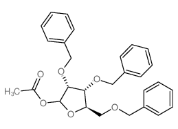 1-O-Acetyl-2,3,5-tri-O-benzyl-D-ribofuranose Structure