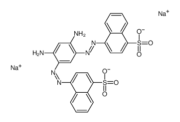 disodium 4,4'-[(4,6-diamino-1,3-phenylene)bis(azo)]bisnaphthalene-1-sulphonate structure