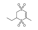 2-ethyl-6-methyl-2,3-dihydro-1,4-dithiine 1,1,4,4-tetraoxide Structure