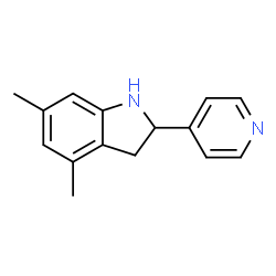 1H-Indole,2,3-dihydro-4,6-dimethyl-2-(4-pyridinyl)-(9CI) Structure