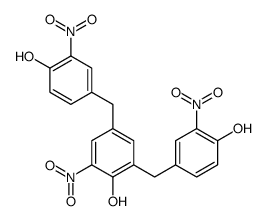 2,4-bis[(4-hydroxy-3-nitrophenyl)methyl]-6-nitrophenol结构式