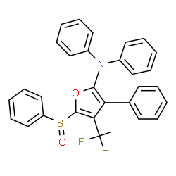 2-Furanamine,N,N,3-triphenyl-5-(phenylsulfinyl)-4-(trifluoromethyl)- structure