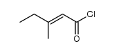 2-Pentenoyl chloride, 3-Methyl- Structure