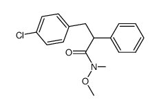 N-methoxy-N-methyl-3-(4-chlorophenyl)-2-phenylpropanamide Structure