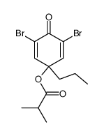 Isobutyric acid 3,5-dibromo-4-oxo-1-propyl-cyclohexa-2,5-dienyl ester Structure