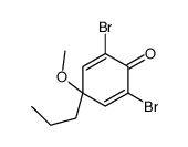 2,6-dibromo-4-methoxy-4-propylcyclohexa-2,5-dien-1-one Structure