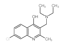 4-Quinolinol,7-chloro-3-[(diethylamino)methyl]-2-methyl- structure